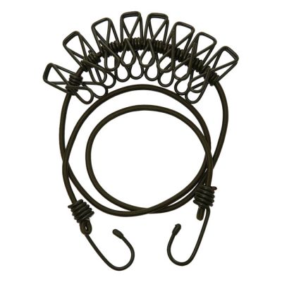 545138 - Army Surplus Fosco clothesline with 8 utility hooks