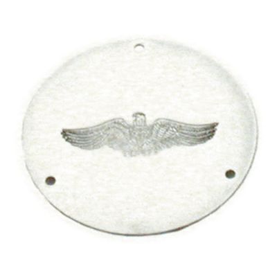 555843 - Paughco, derby cover. Chrome. Eagle embossed