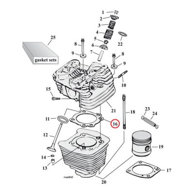 561162 - Cometic gasket set, cylinder head. 3.5
