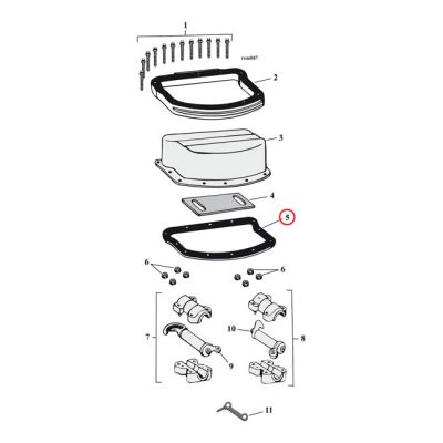 561250 - Cometic, rocker cover gasket. Fiber, thin