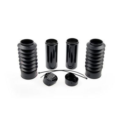 563586 - CULT WERK Cult-Werk, 6-piece fork tube cover kit. Gloss black. Logo