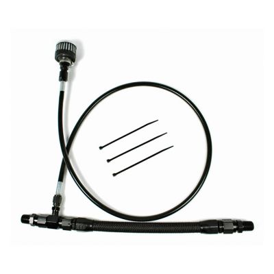 566064 - Feuling, oil tank breather kit. Black. Touring