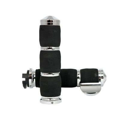 571762 - AVON GRIPS Avon air cushioned grips chrome w/throttle boss