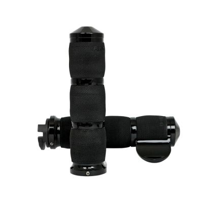 571765 - AVON GRIPS Avon air cushioned grips black anodized w/throttle boss