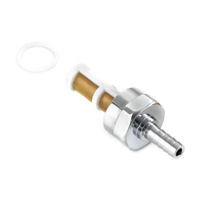 575378 - KUSTOM TECH K-Tech brass M22x1 custom fuel line fitting chrome