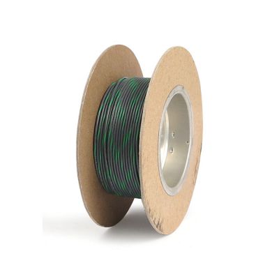 578339 - NAMZ, wire on spool. 18 gauge, 100ft. Gray/Green stripe