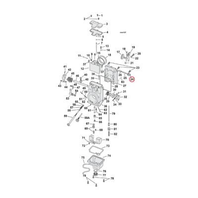 587072 - Mikuni, starter nut, choke