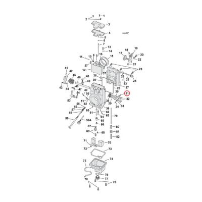 587077 - Mikuni, throttle lever pin
