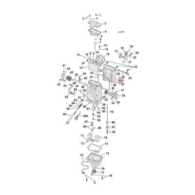 587132 - Mikuni, purge port rubber cap