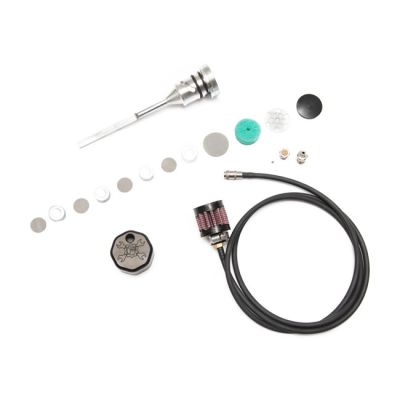 588045 - Feuling, oil tank breather kit & vented dipstick. Black cap