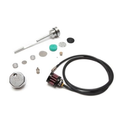588046 - Feuling, oil tank breather kit & vented dipstick. Pol. cap