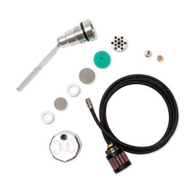 588050 - Feuling, oil tank breather kit & vented dipstick. Pol. cap