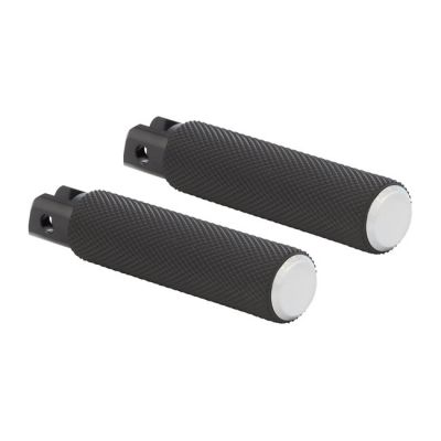590419 - Arlen Ness, Knurled rider foot pegs. Chrome