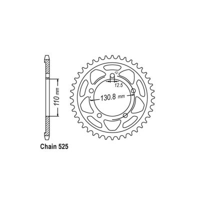 597364 - JT rear sprocket 7.45