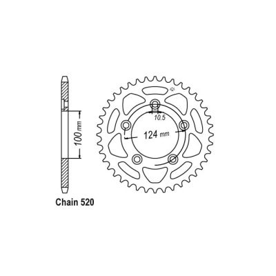 597369 - JT rear sprocket 746.44