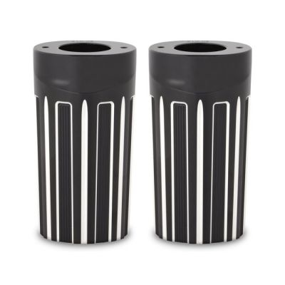 598088 - Arlen Ness, 10-Gauge fork boots for fat wheels. Black CC