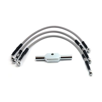 599139 - MCS by Goodridge brake line front, stainless clear coated