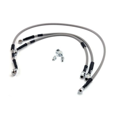 599142 - MCS by Goodridge brake line front, stainless clear coated