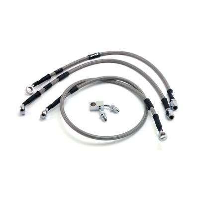 599146 - MCS by Goodridge brake line front, stainless clear coated