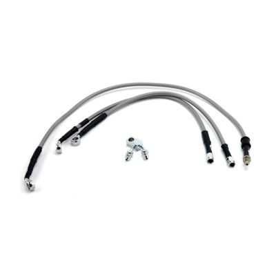 599148 - MCS by Goodridge brake line front, stainless clear coated