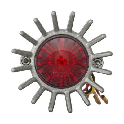 599250 - Motone, Big Fin LED taillight. Shot blast, no bracket. ECE