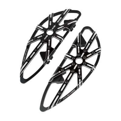 599460 - Arlen Ness, M8 Softail 10-Gauge rider floorboards. Black