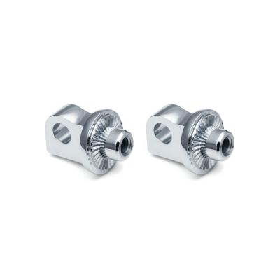 599611 - Küryakyn Kuryakyn, Splined male mount peg adapters. adj. stop. Chrome...