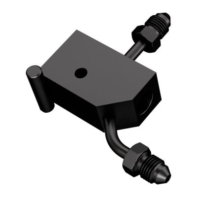 701354 - Goodridge, steel brake tee. Black plated carbon steel