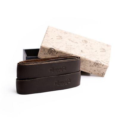 704456 - Tripmachine Trip Machine, leather handlebar grip wraps. Dark Brown Caf...