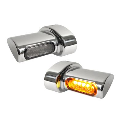 705768 - HeinzBikes, Micro Winglets turn signal set. Chrome