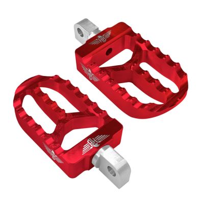 705823 - *6 DAYS EXTRA TRANSIT TIME* HeinzBikes, MX foot pegs V2. Red