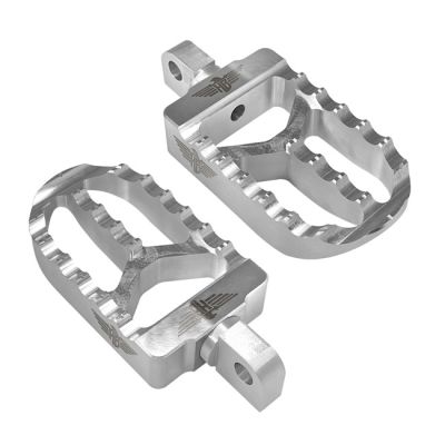 705827 - *6 DAYS EXTRA TRANSIT TIME* HeinzBikes, MX foot pegs V2. Silver