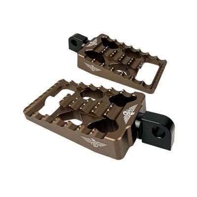 706725 - *6 DAYS EXTRA TRANSIT TIME* HeinzBikes, MX foot pegs V1. Bronze