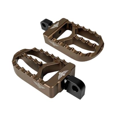 706728 - *6 DAYS EXTRA TRANSIT TIME* HeinzBikes, MX foot pegs V2. Bronze