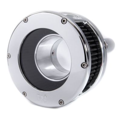 707155 - Feuling, BA air cleaner. Chrome. Black filter. Clear cover