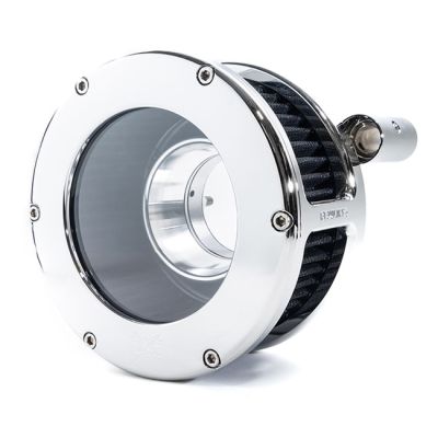 707159 - Feuling, BA air cleaner kit. Chrome. Clear cover