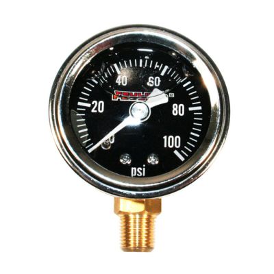 707275 - Feuling, liquid filled 100PSI oil pressure gauge. Black