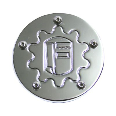 707293 - Feuling, point cover. Gear Logo. Chrome