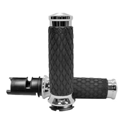 708461 - AVON GRIPS Avon grip set, Diamond Contour Air SS. Domed. Chrome