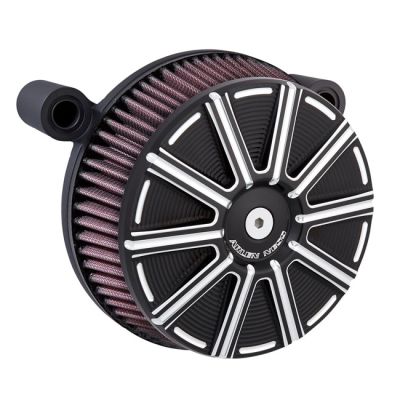 708585 - Arlen Ness, Stage 1 Big Sucker air cleaner kit. 10-Gauge Blk