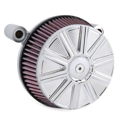 708590 - Arlen Ness, Stage 1 Big Sucker air cleaner kit. 10-Gauge Chr