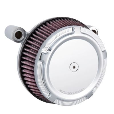 708607 - Arlen Ness, Stage 1 Big Sucker air cleaner kit. Beveled Chr.