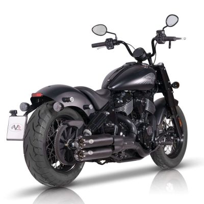 708880 - V-Performance V Performance Twin Slip-on muffler set Revolver. Black