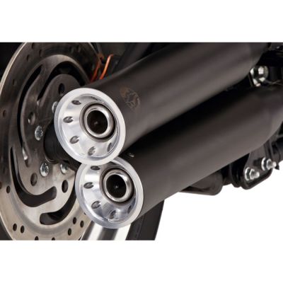 709188 - Falcon, Double groove Slip-ons exhaust Black