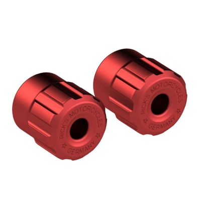 709620 - Rick's Motorcycles, Clubstyle crashbar end caps. Red