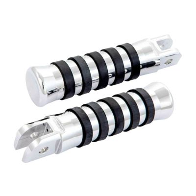 709668 - Rick's Motorcycles, rider foot pegs O-ring style. Polished