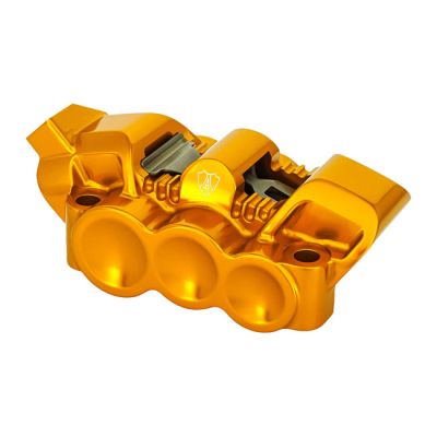 710183 - Arlen Ness, 6-p mono-block radial caliper. Left. Gold