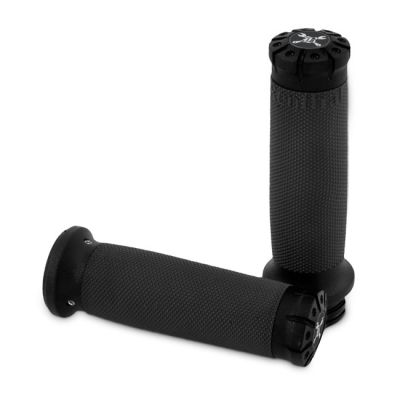 719569 - Burly, Hawk Billet grip set. Black Textured