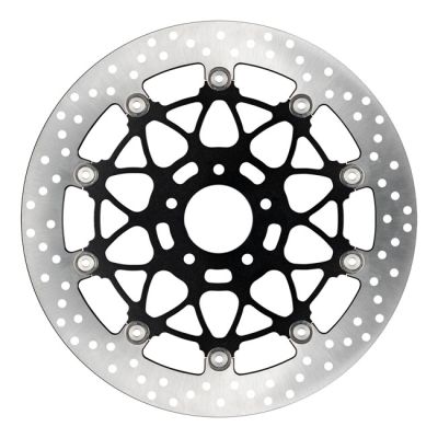 720039 - Accossato, oversized floating brake disc front. Round. Black