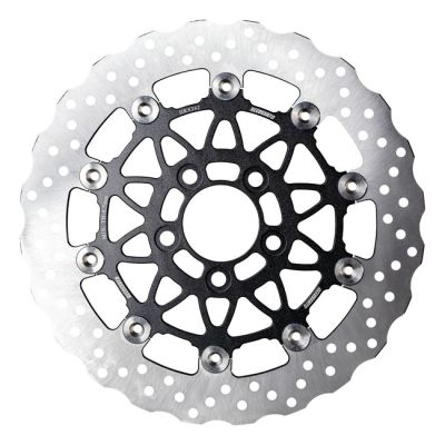 720042 - Accossato, floating brake disc front. Wave. Black